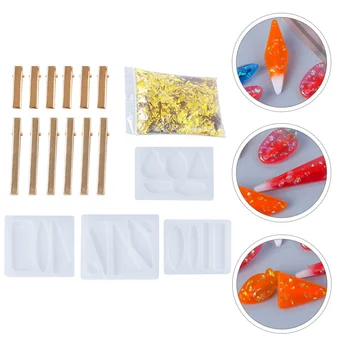 

1 Set DIY Hair Clips Mold Epoxy Hairpins Mold Silicone Hairpins Mold DIY Headdress Mold Handmade DIY Hairpin Mold for Dorm Store