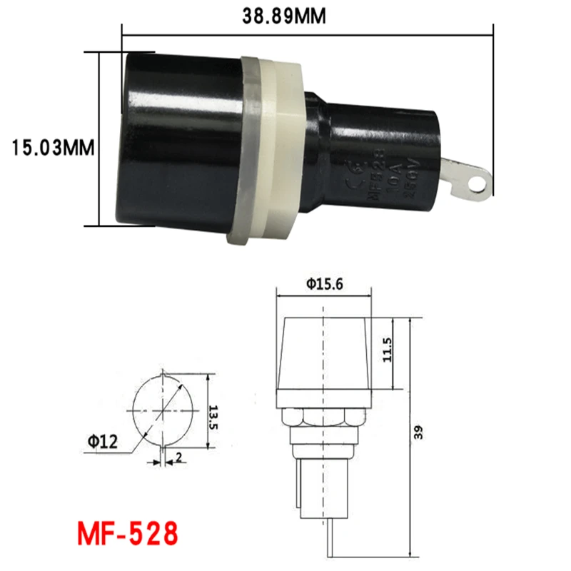 Стеклянные держатели предохранителей MF528 5 шт. 5*20 мм черный держатель