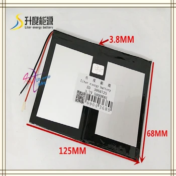 

3.7V 5000mAH 3868125 Polymer lithium ion battery / Li-ion battery for TABLET PC power bank MOBILE BANK MP4 E-BOOK