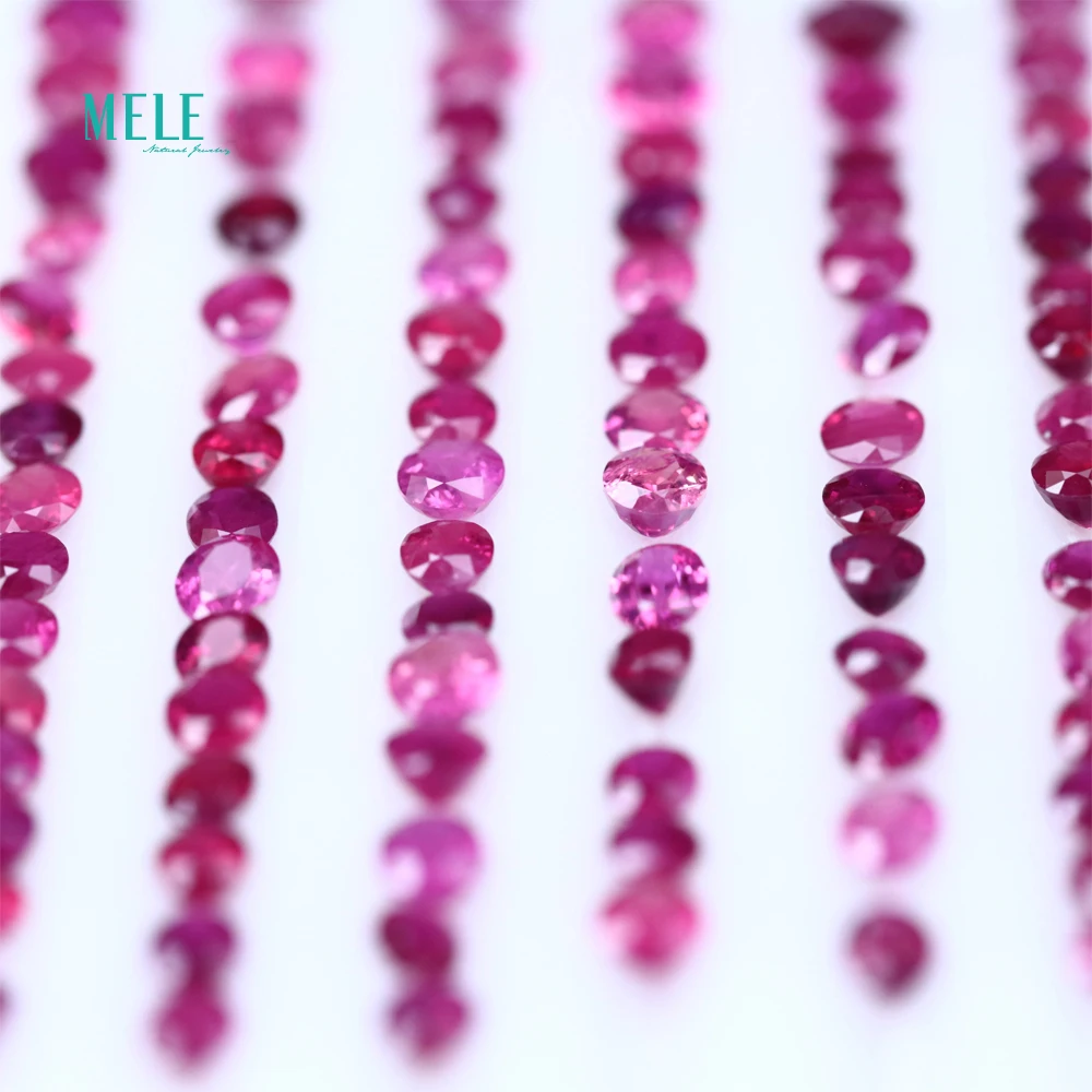Высококачественная Настройка натурального рубина 0 2-0.6ct 3*4-4*6 мм драгоценный