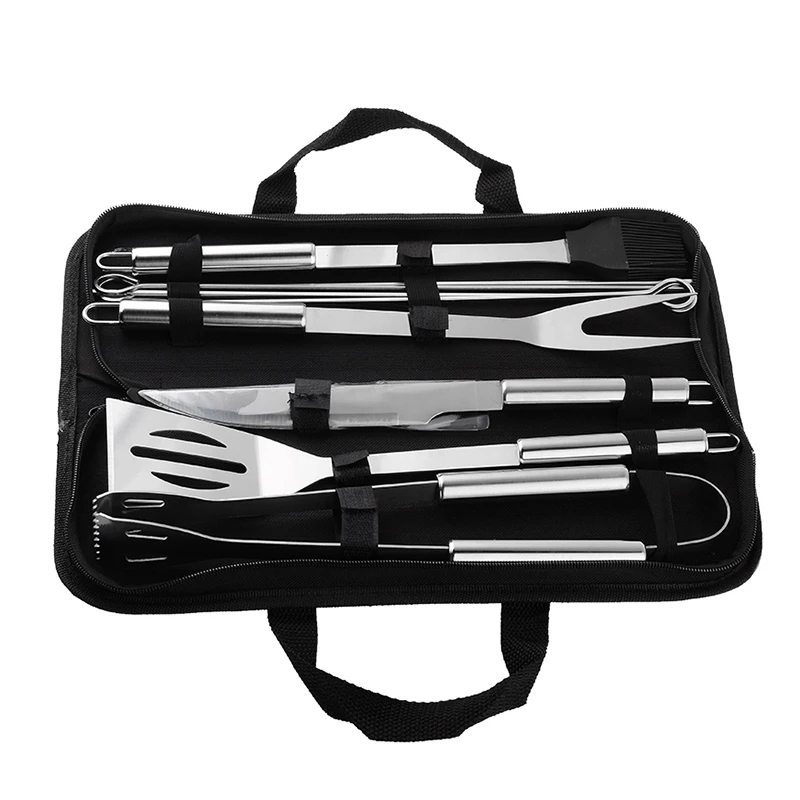 10 шт. приспособления для гриля набор портативный барбекю из нержавеющей стали