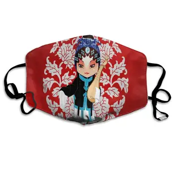 

Dustproof Washable Reusable Cute Peking Opera Character Mouth Cover Mask Protective Warm Windproof Mask