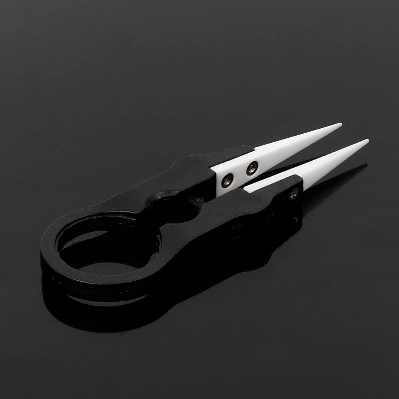 Multifunctional Steam Vaper Ceramic Insulation Head Tweezers Forceps Black tweezer tool,ceramic tweezers