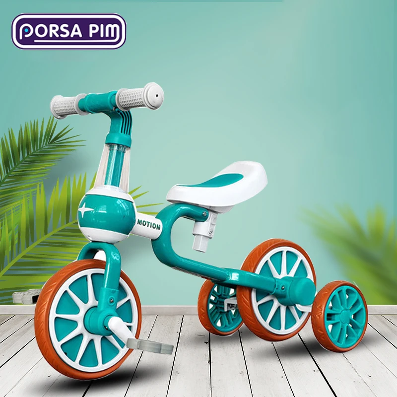 

3 In 1 Baby Balance Bike Baby Walker Lightly Foldable Tricycle Learn to Ride a Bicycle Baby Birthday Gift for 2-4 Year Olds