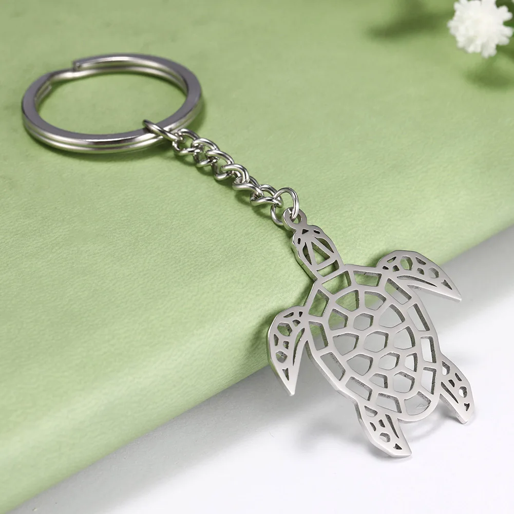 

Lemegeton Sea Animals Keychain Lobster Shrimp Crab Fish Turtle Key Ring Key Holder Boyfriend Gift Stainless steel Key Chain