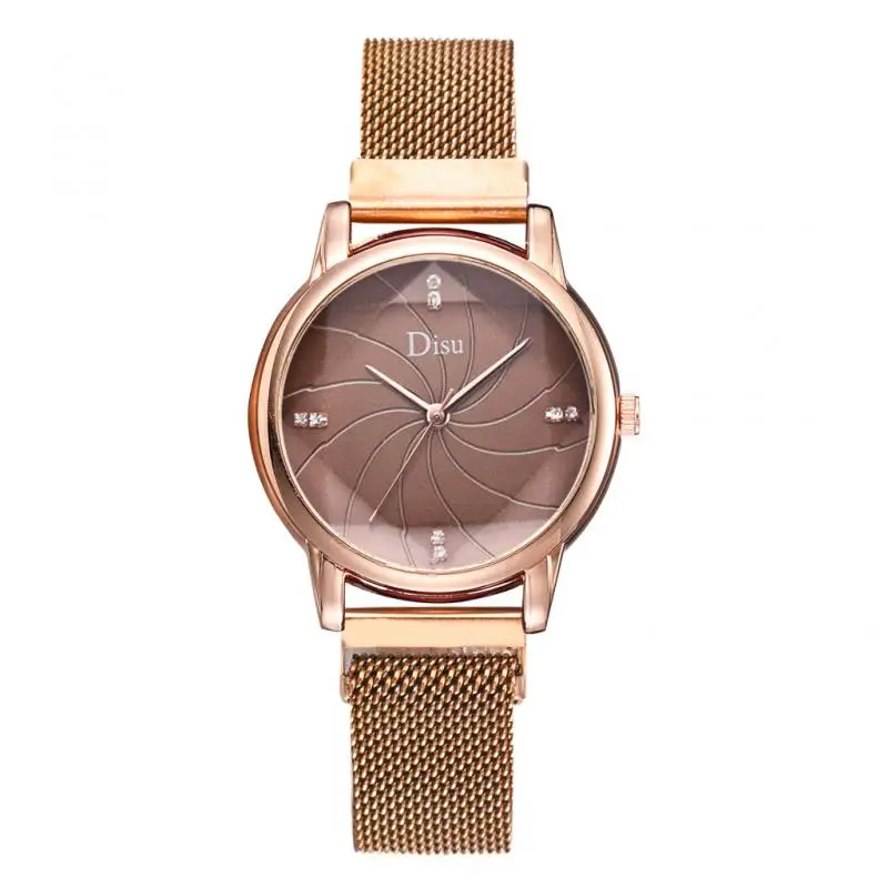 

Luxury Diamond Rose Gold Women Watches Rhinestone Fashion Ladies Starry Sky Magnetic Watch Casual Mesh Steel Female Wristwatch