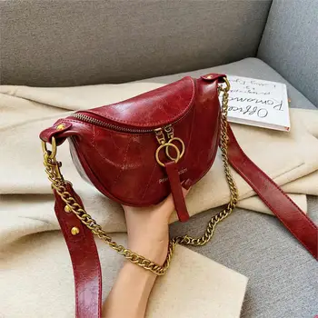 

Vintage PU Leather Crossbody Bags For Women 2019 Chain Designer Shoulder Messenger Bag Lady Cell Phone Handbags and Purses