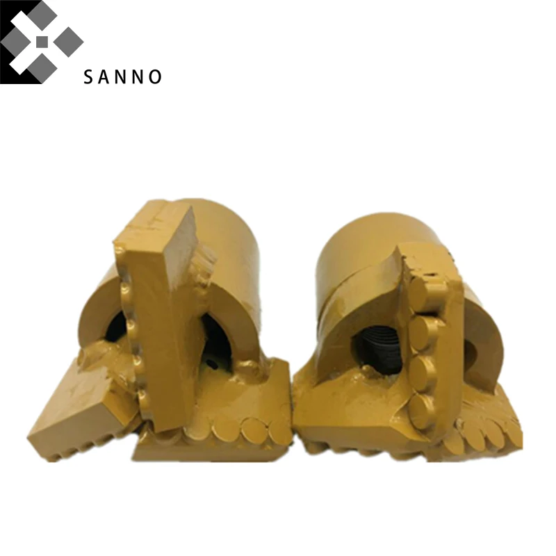 Finger bit long wearing 3 wings drag bit 75mm - 500mm taper mining core drilling compact bit PCD drill bit for 50 drilling pipe (6)