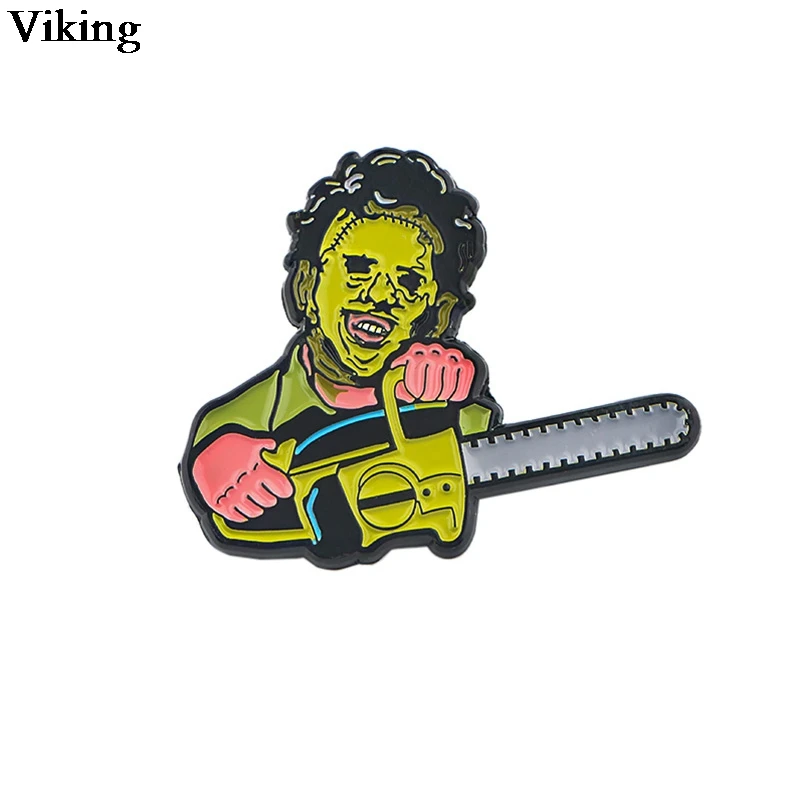 Thriller Saw Badge Horror Killer Металлические Булавки эмалированные Броши рюкзак булавки для шляп сумки с отворотом булавка для женщин и мужчин ювелирные изделия G0554