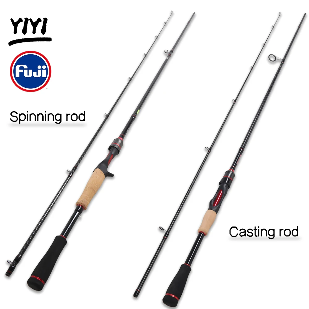 

YIYI Bazon 6102MLS-V Spinning Casting Fishing Rod Fast Action M Lure 1/8~3/8oz Power 2.1m Aluminum Carbon FUJI Fishing Stick