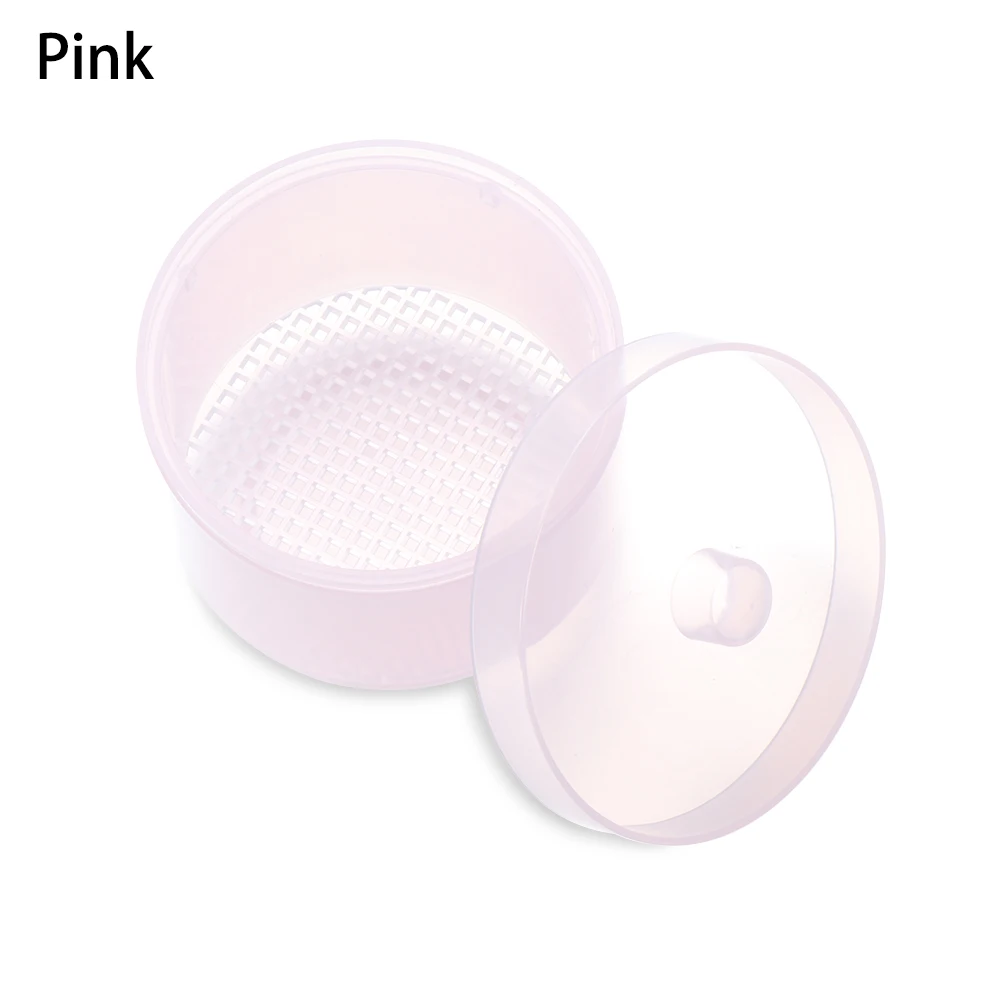 pink 4 цвета сверла для ногтей коробка для хранения для очистки дезинфекции инструмент для маникюра круглый стерилизатор пластиковый чехол для дизайна ногтей - Цвет: pink