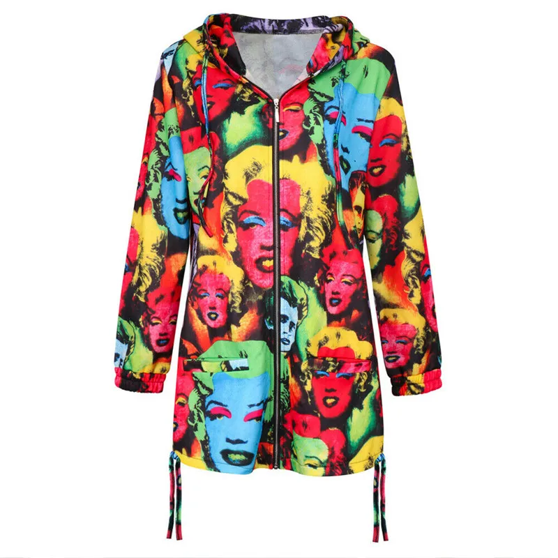 FREE SHIPPING Full Print Vintage Outwear Overcoat JKP4381