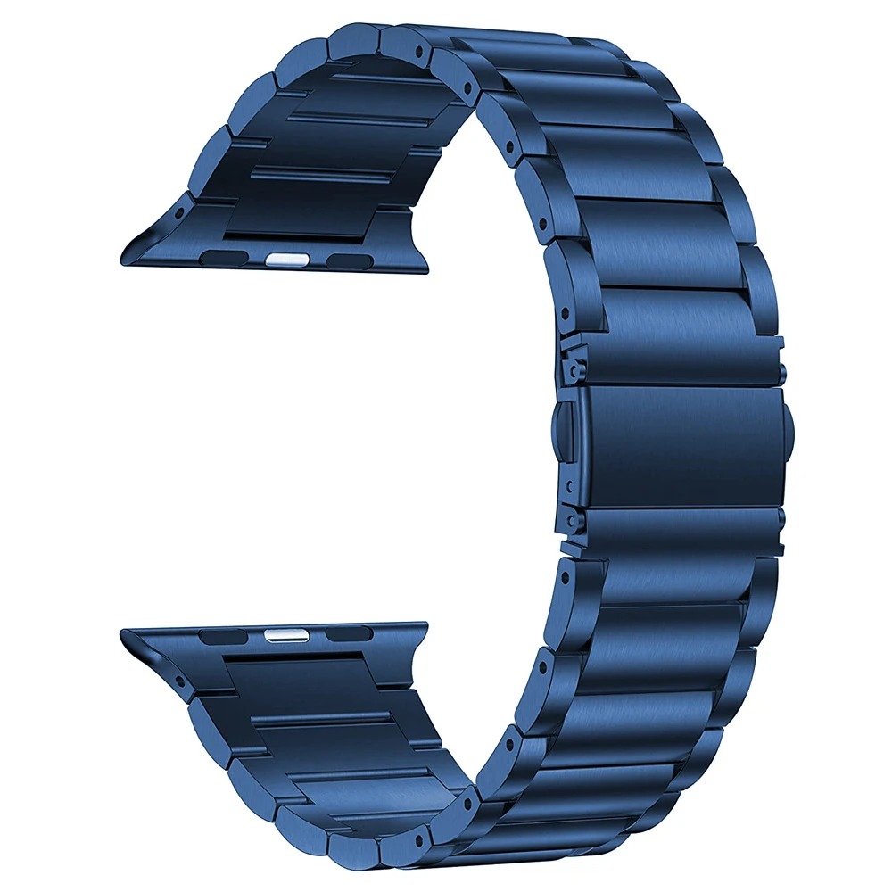 

Ремешок из нержавеющей стали для Apple Watch SE/6 Band Series, деловой браслет для iWatch 3 38 мм 42 мм, 5/4 44 мм 40 мм
