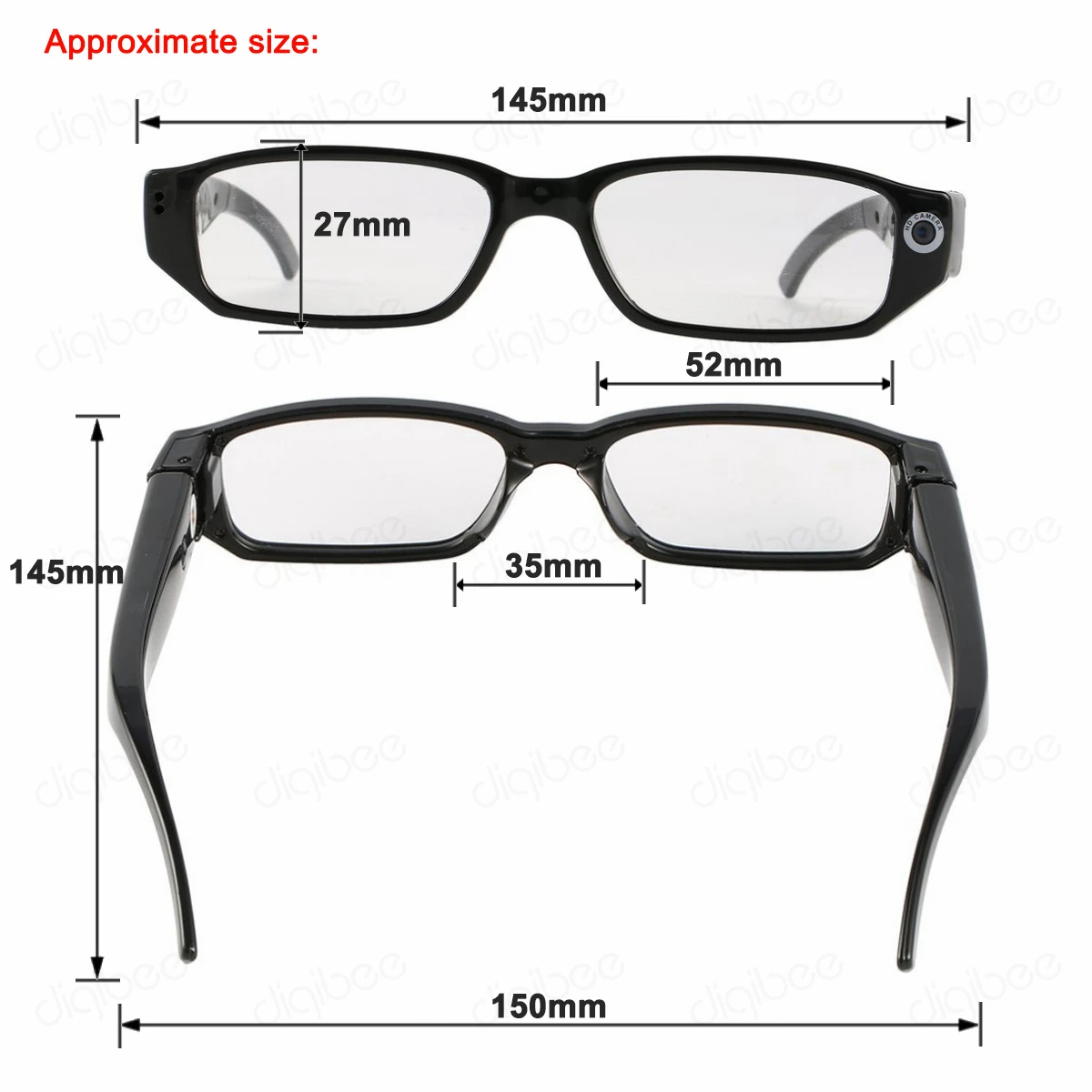 UnisexSportFullFrameSmartBrilHd1080PBrilCameraOtgUvcUsb