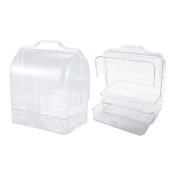 

Acrylic Makeup Organizer Clear Cosmetic Jewelry Storage Box Double Open Cover Women Cosmetic Storage Drawer Desktop Make Up Case
