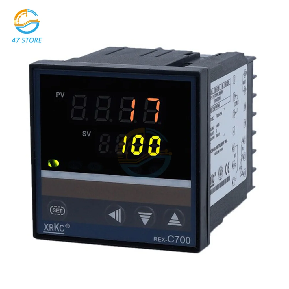 Умный регулятор температуры цифровой PID REX термопара SSR + SSR40DA 40 А Φ 220 В