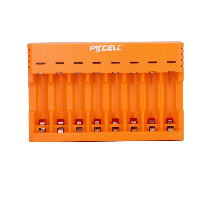 Батарейки PKCELL зарядное устройство 8 слотов USB линия Универсальное зарядное устройство для AA AAA Ni-MH NiCd 1,2 в перезаряжаемый аккумулятор Зарядка от 1 до 8 шт тесто - Цвет: Orange