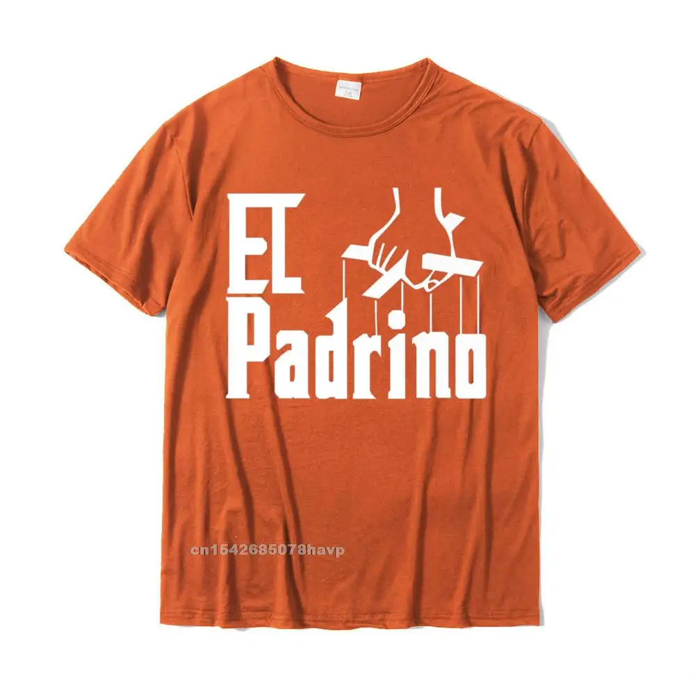 2021 New Men T Shirt Printed On Design Top T-shirts Pure Cotton Short Sleeve Europe T Shirt O Neck Wholesale Mens Funny El Padrino For Spanish Godparent Premium T-Shirt__18398. orange