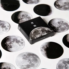 45 pçs/caixa bonito criativo lua mini papel adesivo decoração diy ablum diário scrapbooking etiqueta de papelaria material escolar