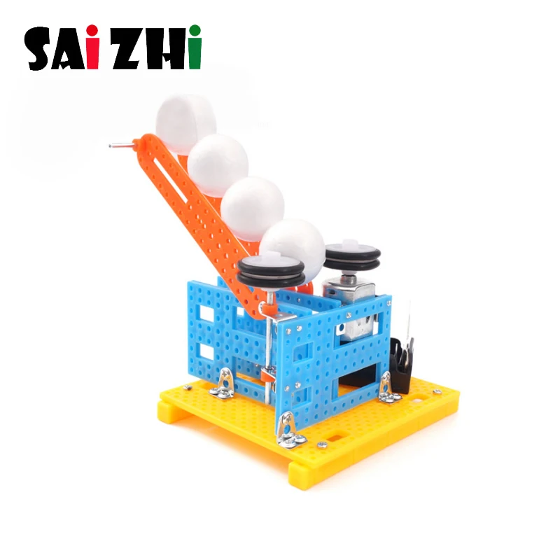 Saizhi DIY Automatic Ball Pitching Machine Toy Science toys School