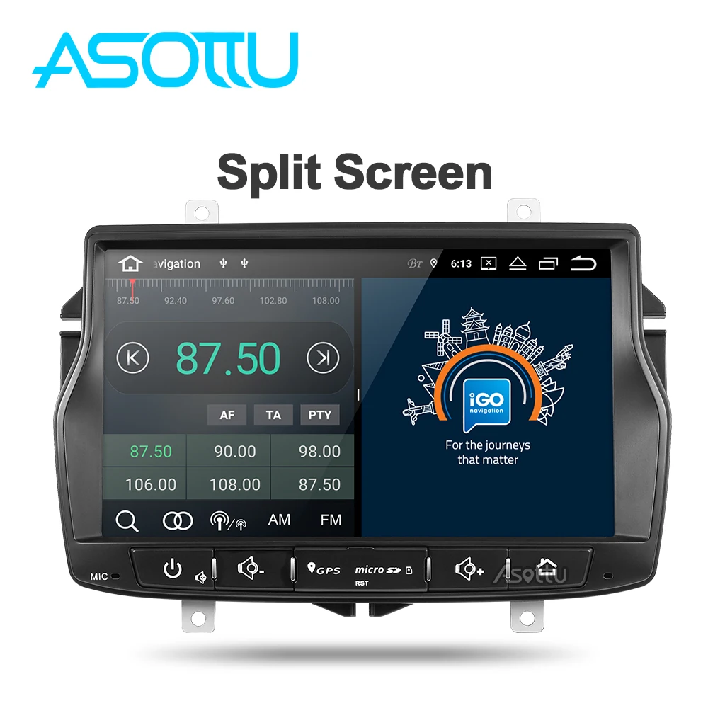 Asottu CLDA8071 android 9 0 PX6 автомобильный dvd для Lada Vesta Радио Видео Аудио плеер gps навигация