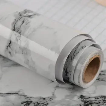 Extra Thick 60x100cm PVC Marble Wallpaper Kitchen Contact Paper Vinyl Self Adhesive Furniture Decorative Sticker Dropshipping