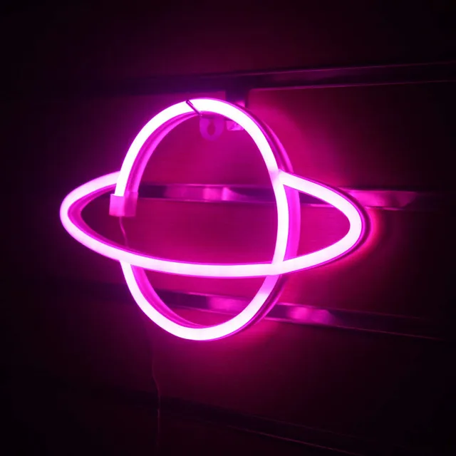 Neon Light Creative Rocket Planet Bulb Shape USB battery Led Neon Sign for Home Party Wedding Decoration Boy Xmas Gift Night 4
