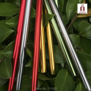 

WOWSHINE Free shipping colorful aluminum drinking straws 50pcs/lot food grade juicy straws mixed colors factory direct shipping