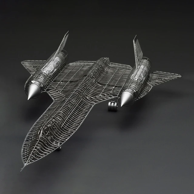 US $69.99 1/144 SR-71 Aircraft Model Kit Scout Aircraft Decoration 3D Metal Assembly Model Educational Toy Ch