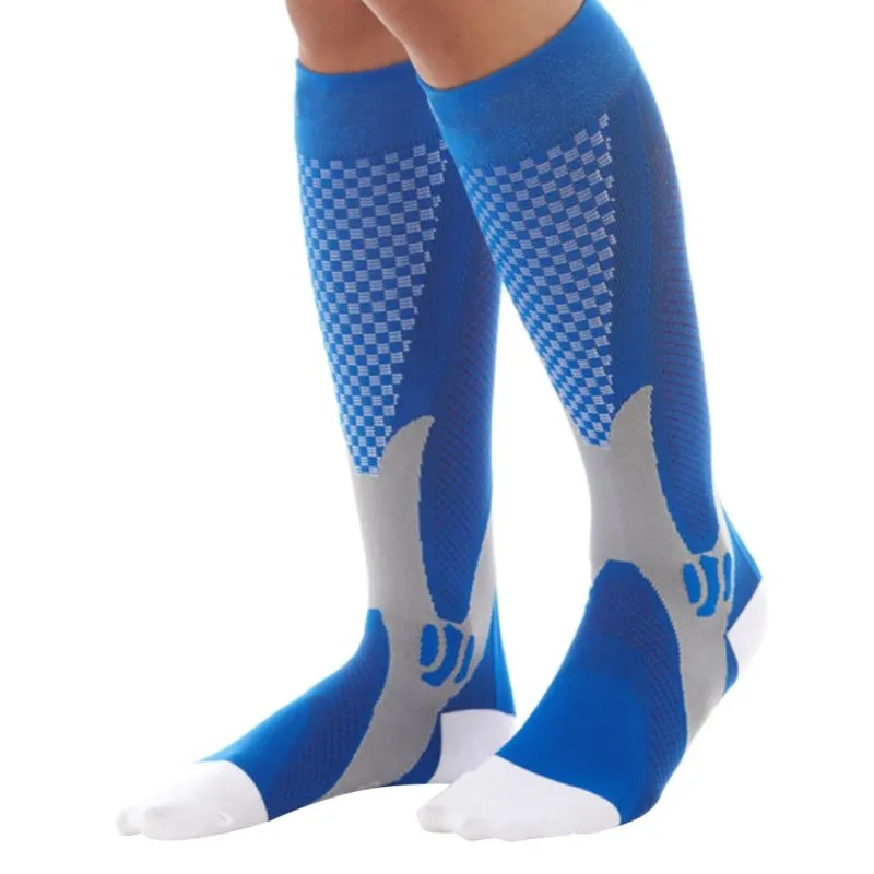Унисекс эластичные Компрессионные носки для занятий спортом и бега