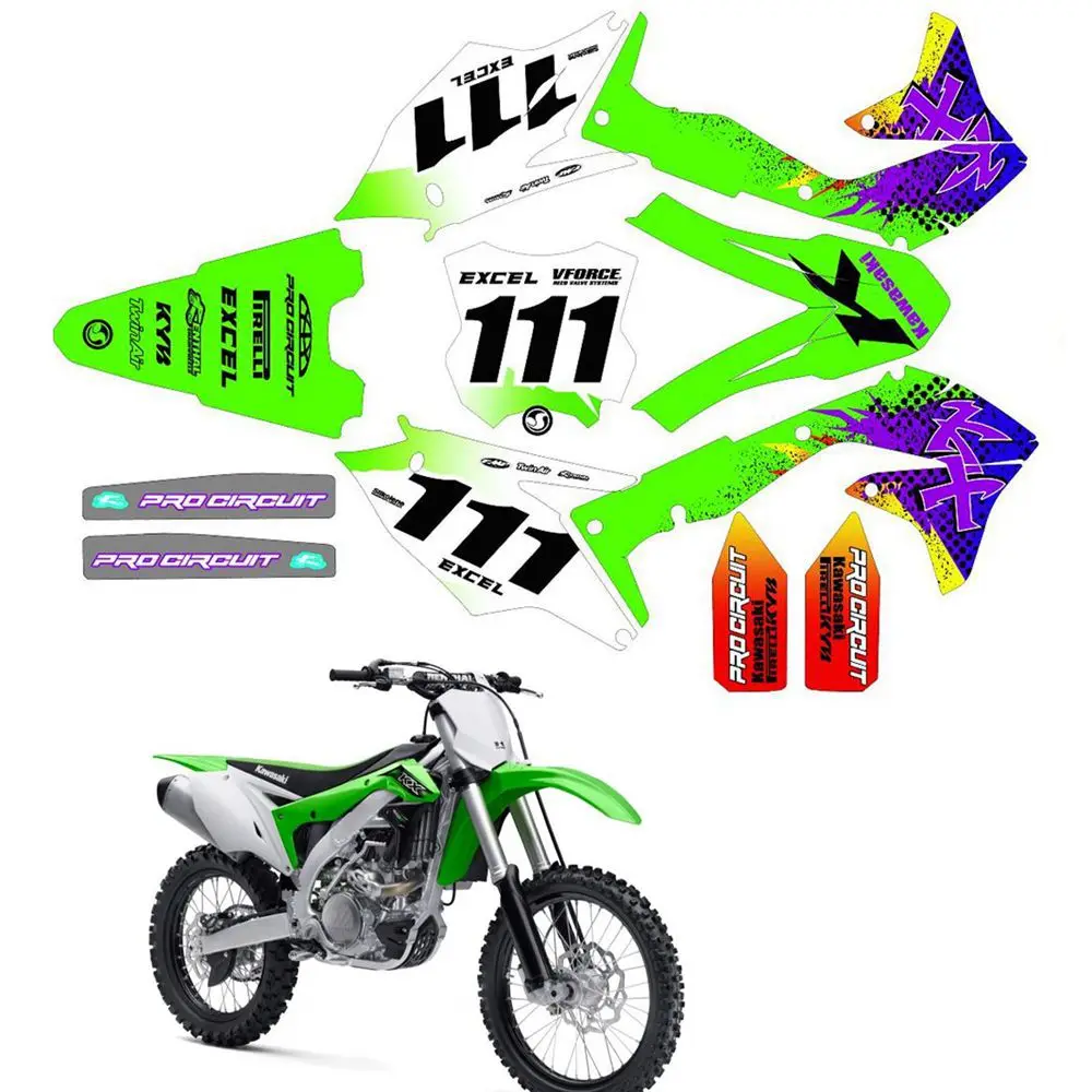 For KX450F 2016 2017 2018 Customized Number Graphics Backgrounds Stickers Kit buy at the price of $49.90 in aliexpress.com | imall.com