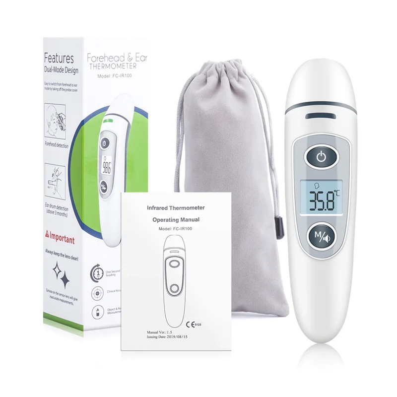 

Baby Digital Infrared Thermometer Baby Forehead Ear Non-Contact Thermometer Electronic Thermometer LED Screen Mini Thermometer