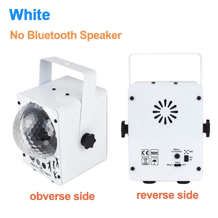 White no Bluetooth MP3 Led диско лазерный светильник-проектор для рождественской вечеринки светильник Bluetooth динамик диско шар RGB DJ сценический светильник s украшения для дома - Цвет: White no Bluetooth
