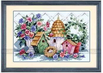 

COTTON Lovely Counted Cross Stitch Kit Summer Homes Bird Nest Home Dim 00223 223