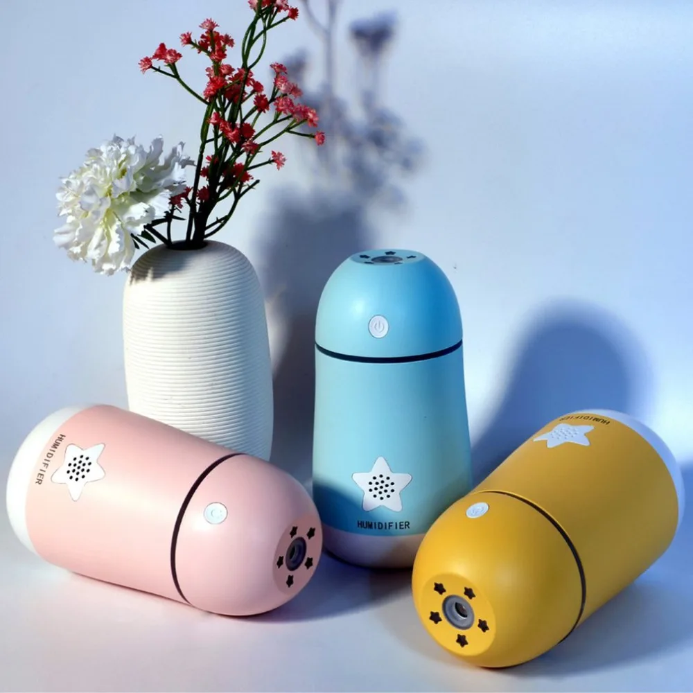 Мини-размер, креативный увлажнитель Lucky Star, USB Перезаряжаемый ручной счетчик воды, зарядка, увлажнитель на пару
