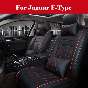 

Black PU Leather Car Seat Covers Front & Rear Full Set for 5-Seats Car SUV Truck high quality car seat covers For Jaguar F-Type