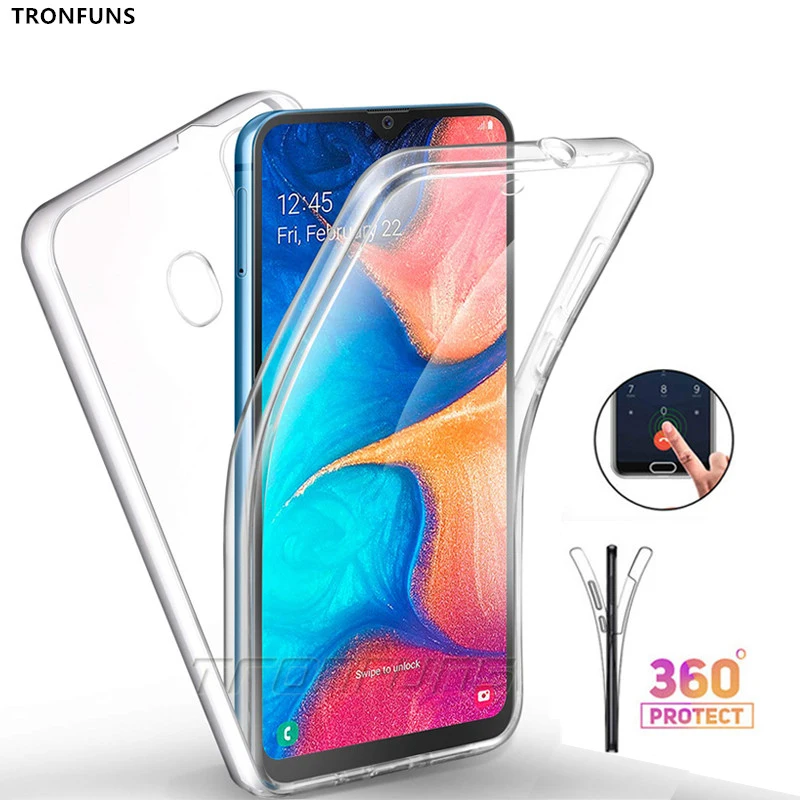 Двойной чехол с полным покрытием для Samsung Galaxy A20 A20E силиконовый из ТПУ 2019 A205F A202