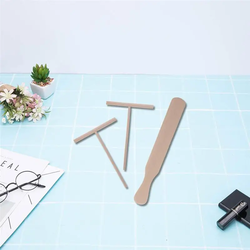 

3 Pcs Crepe Spreader and Spatula Set Wooden Spatula Kit Portable Spatula Turner Handmade Spreader Tool Breakfast Maker