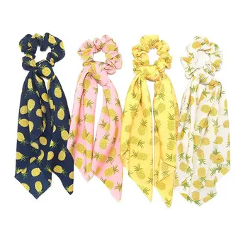 

Summer Fruit Flower Bow Scrunchies Hair Holder Elastic Hair band for women Hair Accessories
