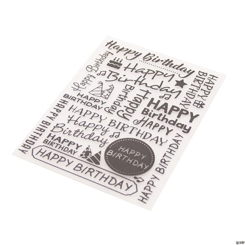 

Plastic Embossing Folder Template DIY Scrapbook Photo Album Card Making Decoration Crafts Happy Birthday