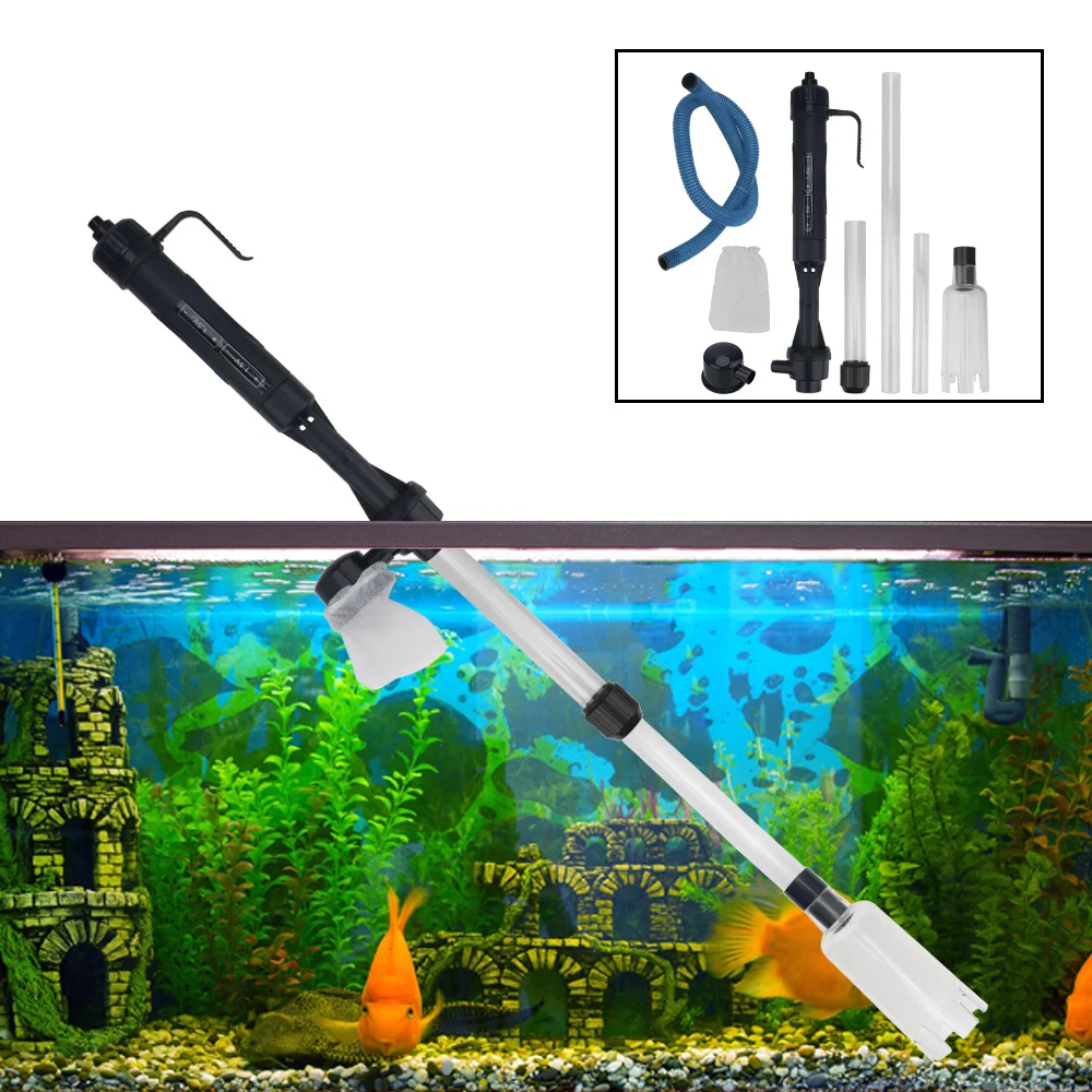 

Powerful Suction Aquarium Electric Syphon Operated Fish Tank Sand Washer Vacuum Gravel Water Changer Siphon Filter Cleaner