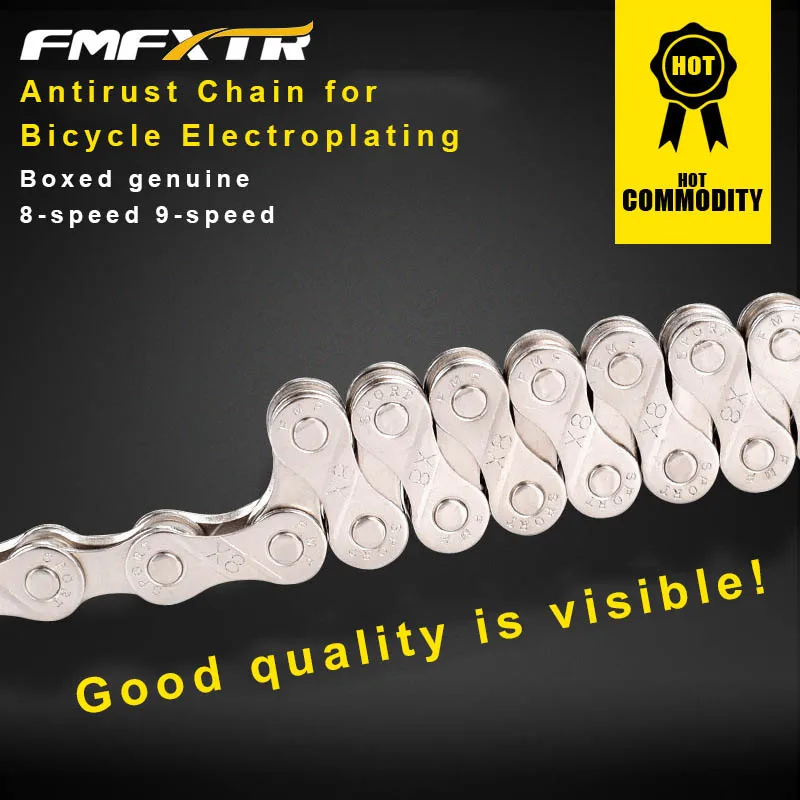 Bicycle Chain Bicycle Chains Bike Chain 8 9 10 11 Speed MTB Mountain Bike Road Bicycle Chain 116L 6/7/8S 9s Silver For Shimano Sram Accessories