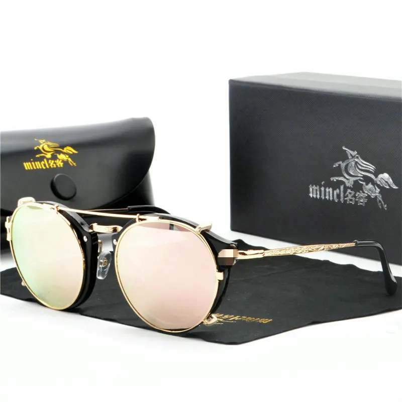 MINCL высококачественные женские и мужские зеркальные винтажные круглые