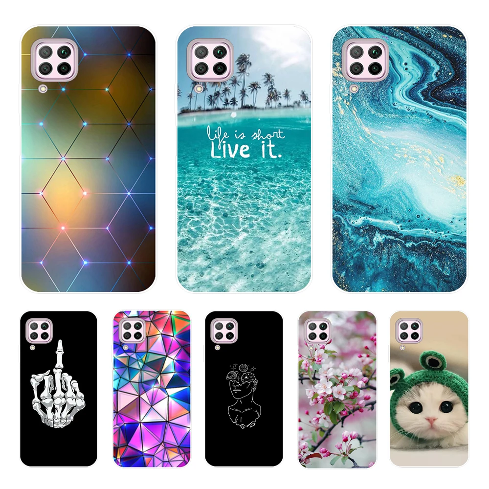 Capa macia de silicone TPU para Samsung Galaxy A42 5G Phone Case, desenhos animados pintados Bumper, Coque