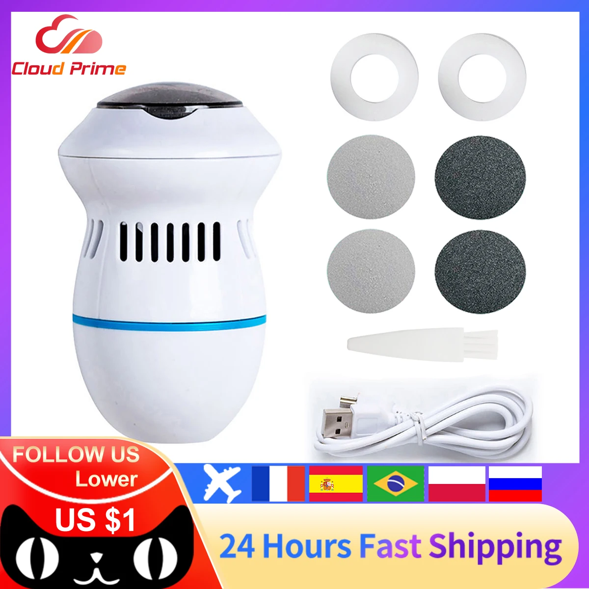 Electric Foot Grinder Vacuum Callus Remover Foot Pedicure Tools