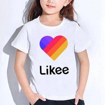

Likee T-Shirt kids girls Casual O-Neck Short sleeve Unisex boys girls LIKEE T Shirt Russia Style Oversized T Shirt for child