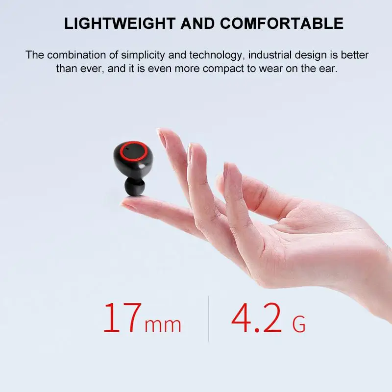 M2 TWS Wireless Mini Headset Bluetooth 5 0 In ear Headphones Stereo Bass Headset Built in Mic with 400mAh Charging Base r30