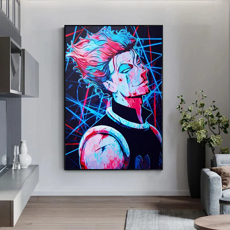 Hunter x Hunter Hisoka Morow Anime Canvas Painting Posters and Prints Cuadros Wall Art Picture For Living Room Decor