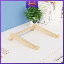 Pronto estoque rápido deliveryxgamer suporte para portátil de madeira universal altura aumentada suporte de armazenamento notebook base vertical