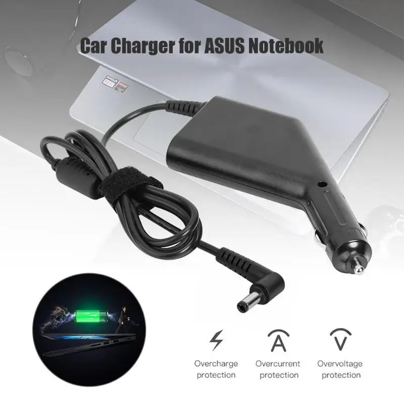 Зарядное устройство для ноутбука 90W 19V 4.74A Автомобильный адаптер питания постоянного тока для ноутбука ASUS PC